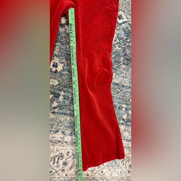 Theory Red Flare Corduroy Pants, size 4 - Picture 5 of 7